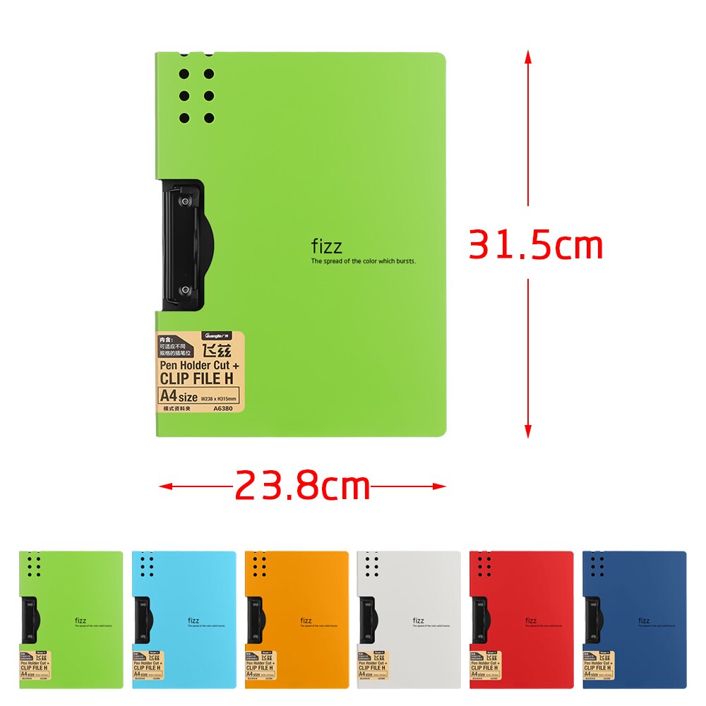 1pc vandrette  a4 mapper mat bærbar skriveblok kontordokumentholder papir arrangør kontor skoleartikler
