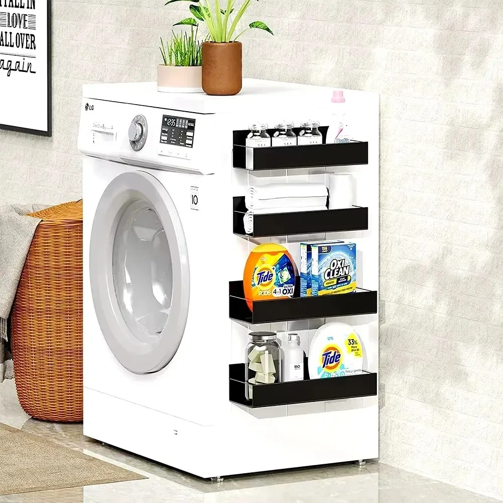 Estante de almacenamiento para refrigerador, estante organizador de cocina portátil, estantes de clasificación de tarros de condimentos simples, marco de artículos magnéticos de alta capacidad