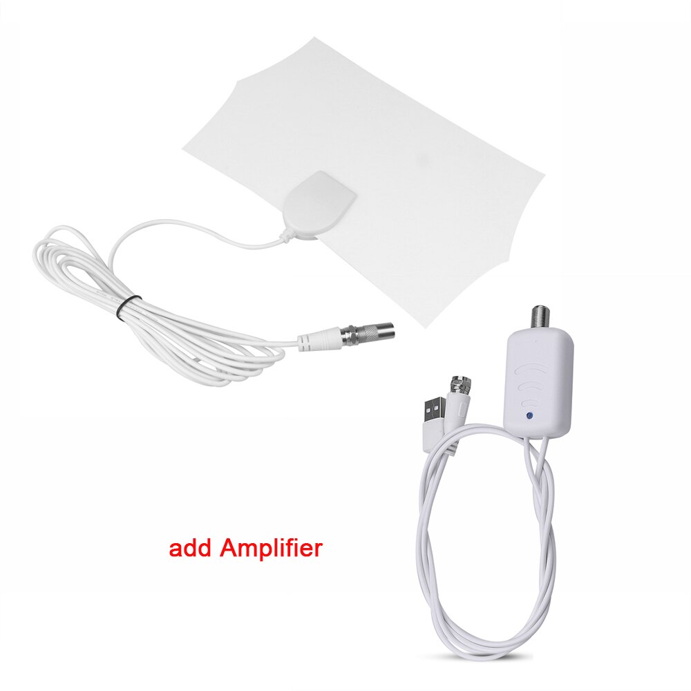 TV Stick 300 Mile Gamma Digitale HD 4K TV Antenna Indoor HDTV 1080P Ricevitore di Segnale Digitale Amplificatore Per VHF UHF: White combination