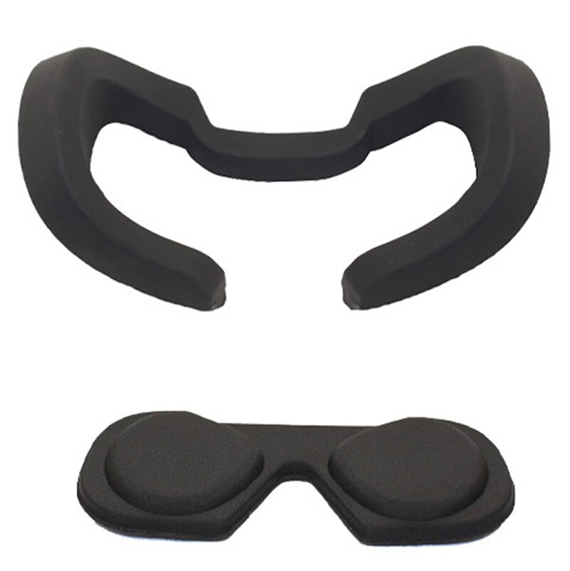 2Pcs VR Lens Protective Cover Dust Proof Case for Oculus Rift Gaming Headset Accessories Durable VR Glasses Lens Eye Cover Pad: Black
