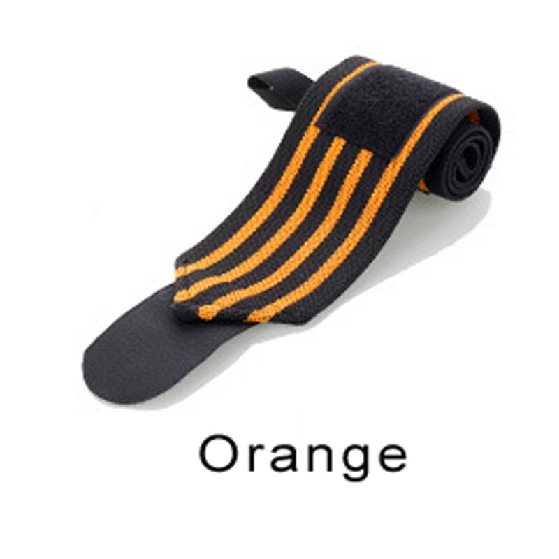 sports ElasticWrap bandage Wrist guard for badminton dumbbell booster belt wristband: Oranje