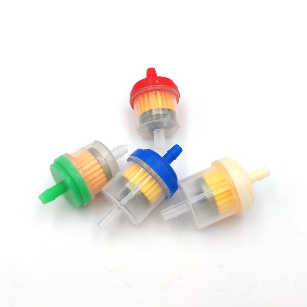 1 stk universel motorcykel lille motor fram plast brændstof benzin benzin filter med magnet