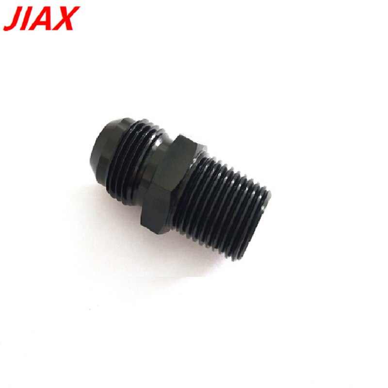 Straight Adapter 6 AN to 3/8 NPT Fitting Black !