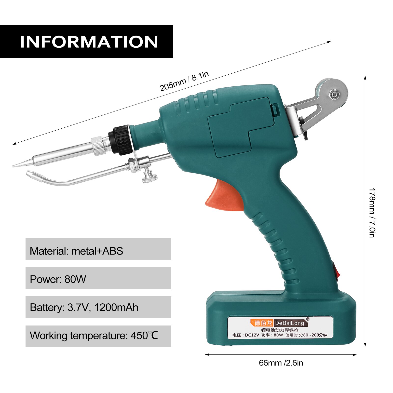 Soldador inalámbrico recargable portátil de 80W, Máquina Eléctrica de soldadura de alambre, herramienta de reparación de soldadura