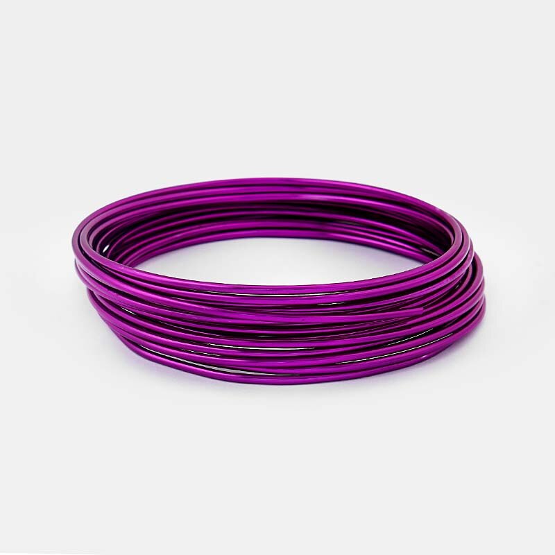 5 meter/Roll von 2mm Vielseitig Gemalt Aluminium Handwerk Floristik Draht Für DIY Handgemachte Schmuck Zeug: 9 Purple