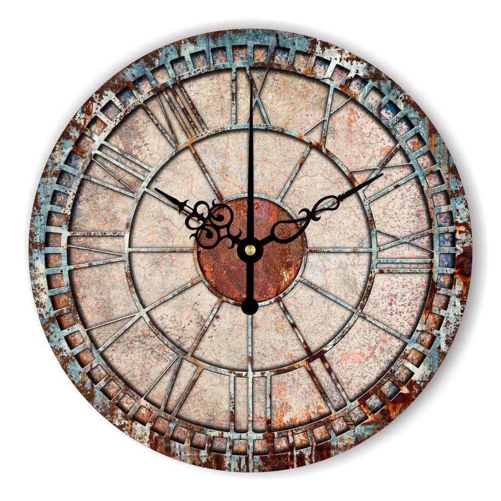 Große Wanduhr retro Heimat Dekor Für Küche Stille Wohnzimmer Kunst Jahrgang Wanduhren Rom Digitale Uhren Wanduhren: Stil 2 / 12 Zoll