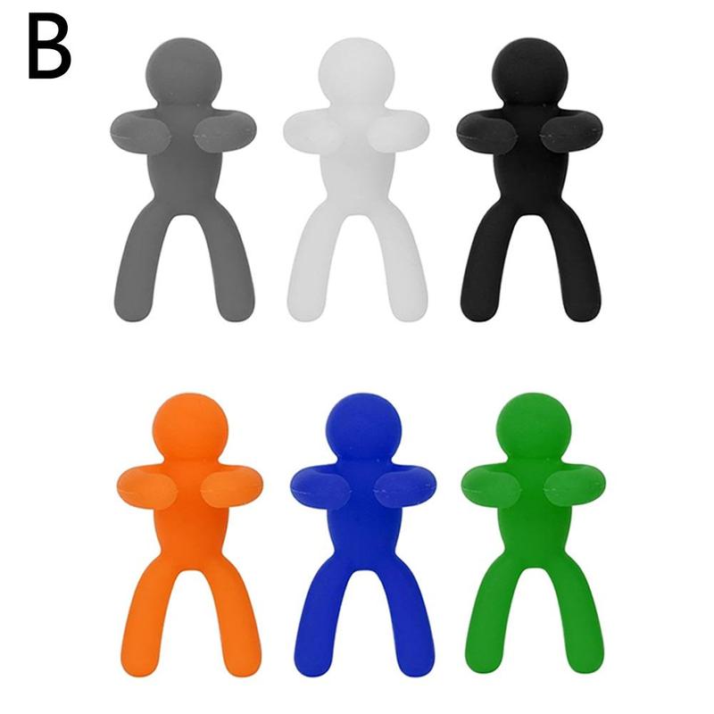 Lot de 6 étiquettes de reconnaissance de verres à vin en Silicone, étiquettes d&#39;identification de verres à boire, signes d&#39;étiquette pour accessoires de bar de fête: B