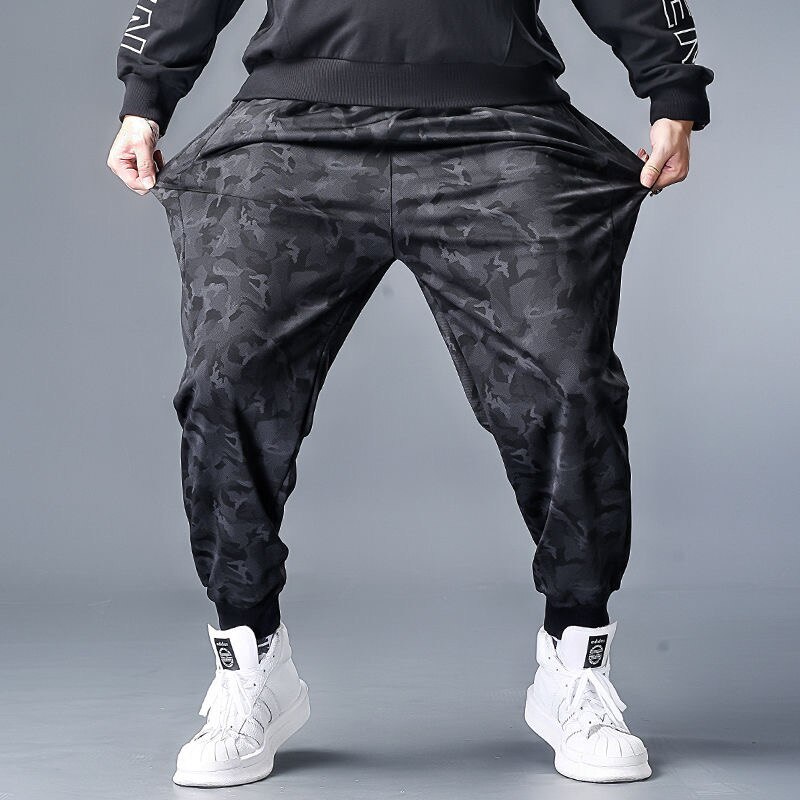 Plus size 5xl 6xl streetwear løse bukser herre joggers mand afslappet lige haremsbukser herre camouflage beam fod træningsbukser