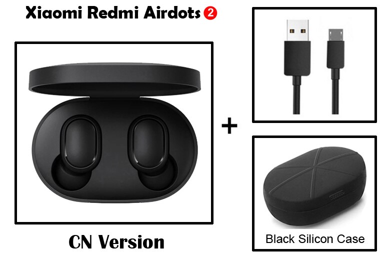 Xiaomi redmi airdots 2 trådløse bluetooth øretelefoner in-ear stereo øretelefoner ture trådløse øretelefoner: Tilføje kabel bcase