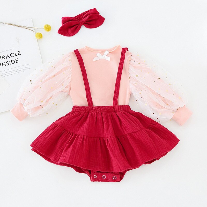 Kids Baby Girl Tops Autumn Blouse Cotton Puff T-Shirt Long Sleeve Shirt Lovely Princess Toddler Baby Clothes Sets: A / 18M