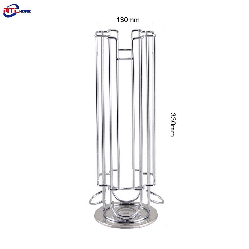 Nespresso Coffee Pod Holder Storage 24 pcs Nespresso Capsules Stand Kitchen Metal Shelves Organization Capsules Rack: Default Title