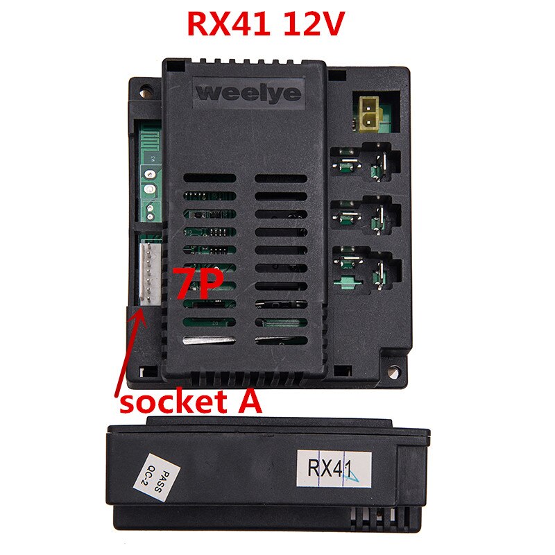 Weelye elektryczny samochód dziecięcy 2.4G odbiornik zdalnego sterowania Bluetooth, Wellye, zabawki do jeżdżenia RX23 RX37 RX18 RX7 RX41: RX41 12V  A