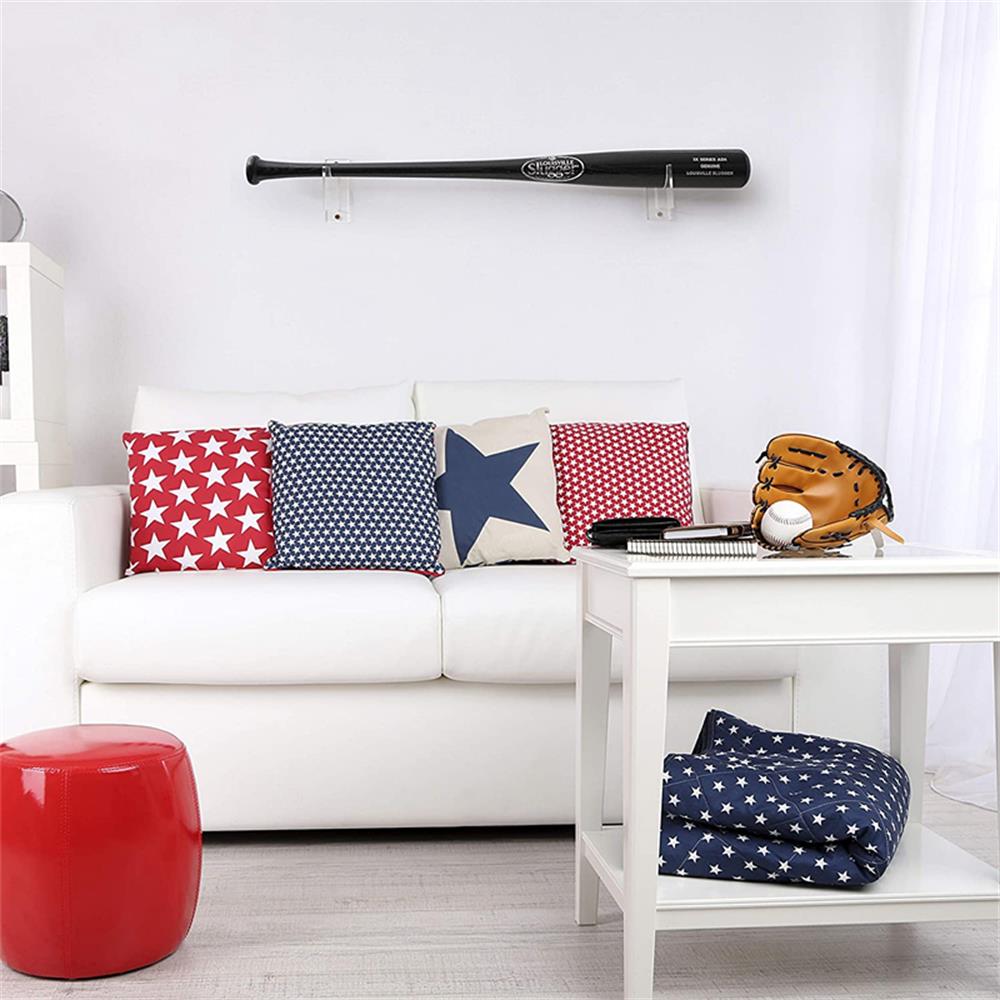 Baseball Bat Display Stand Acrylic Wall Mount Clear Softball Bat Supports Bracket Holder Baseball Bat Hanger Display Stents