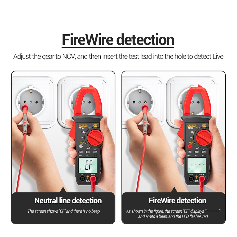 Current Voltage Accurate LCD Display Measuring Tools Resistance Digital Multimeter Multifunction Clamp Meter Automatic Range