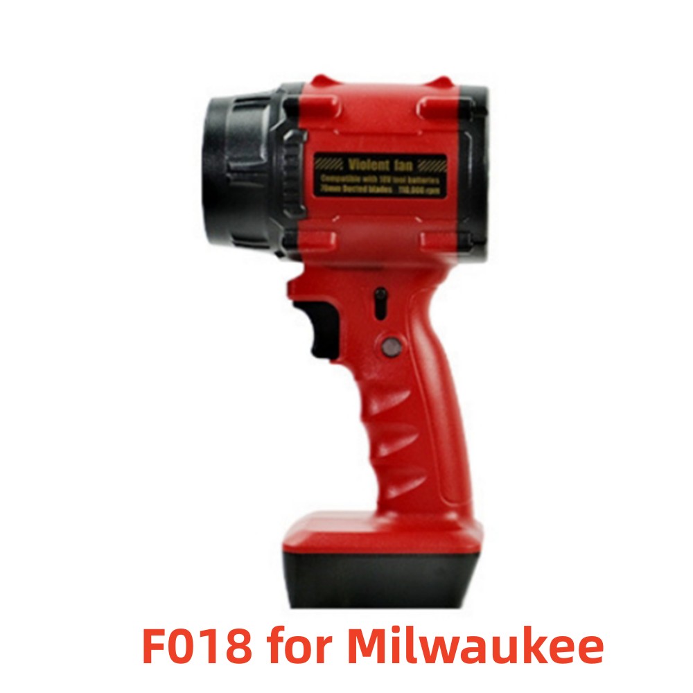 Jet-Gebläse, tragbarer heftiger Turbo-Lüfter für Makita/Dewalt/Milwaukee, 18 V, 20 V Lithium-Batterie, kabelloser Handventilator, 12-Blatt-Blatt-Blatt: Silber