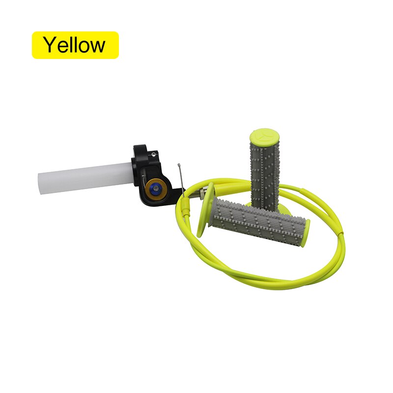 ZS Rennen Ein Satz Motorrad Drossel Griff Schnell Twist Gas Drossel Begleichen Mit Gaszug passen Auf 7/8 "22mm Griff Bar Moto: Gelb
