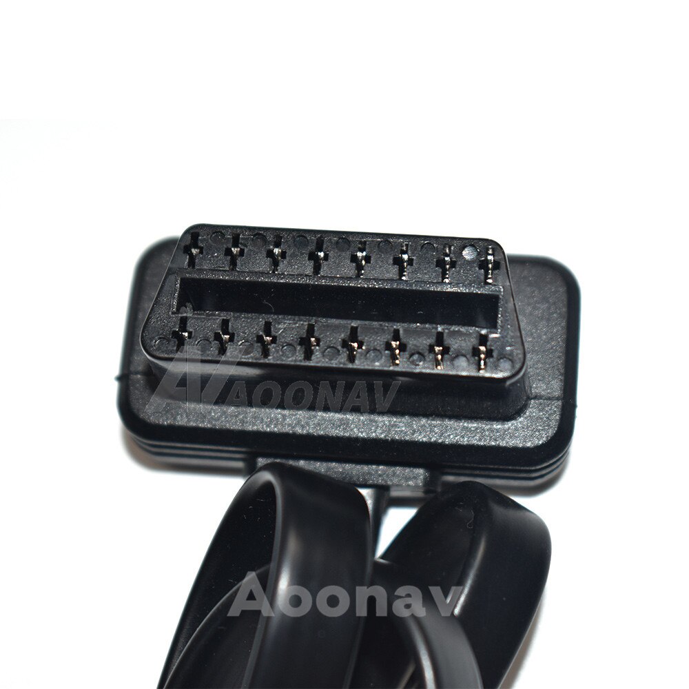 Auto Obd Verlengkabel Een Tot Twee Elleboog Platte Kabel OBD2 Verlengkabel Distributeur Elleboog 16Pin Man-vrouw Obdii connector
