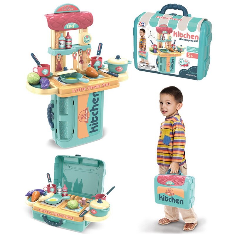 Kids Pretend Play Simulation Toys With Suitcase Brain Toy For Children Role Play Educational Toys: Blauw