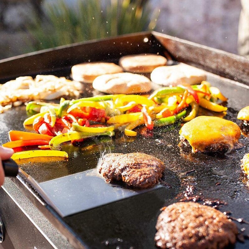 Metalen Spatel Bakplaat Accessoires Set-Platte Spatel Pancake Flipper Hamburger Turner-Bbq Bakplaat Accessoires Kit