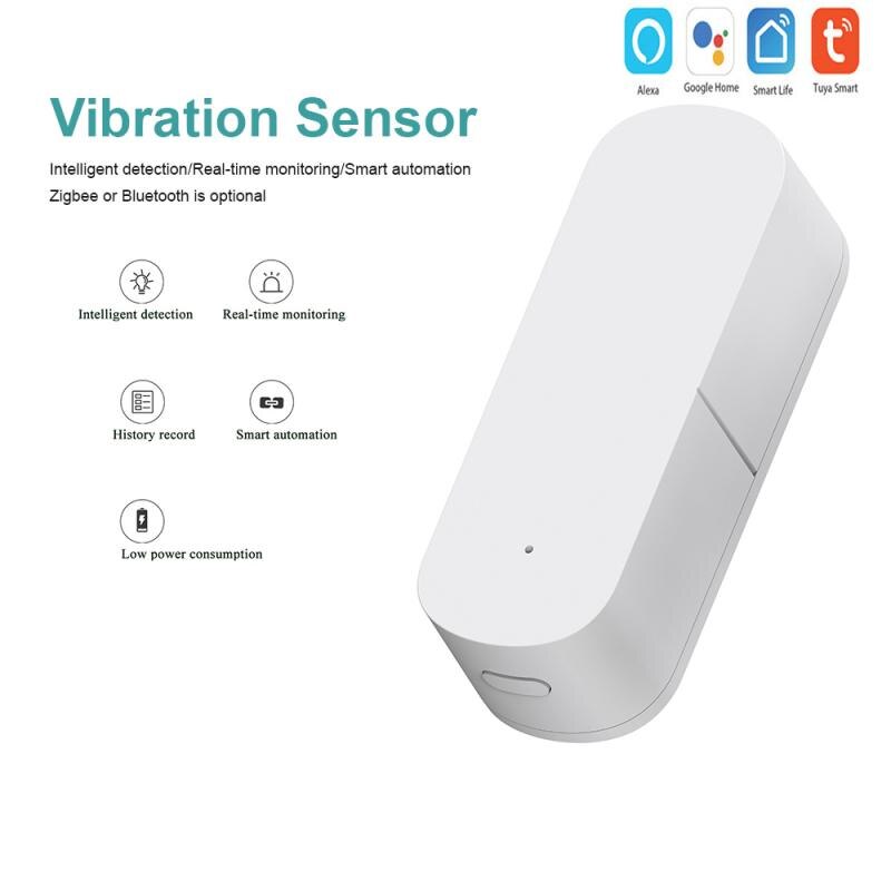 Tuya Zigbee Smart Wiff Vibration Sensor Home Security System Smart Detection Alarm Work With Alexa Google Home Smartlife APP