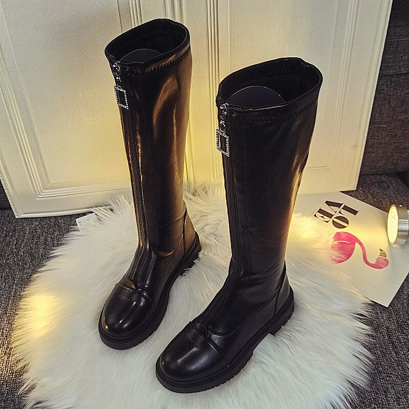 Bout rond dame bottes australie femmes chaussures en caoutchouc pluie Sexy cuisse talons hauts haute fermeture éclair Sexy concepteur de luxe neige basse équitation