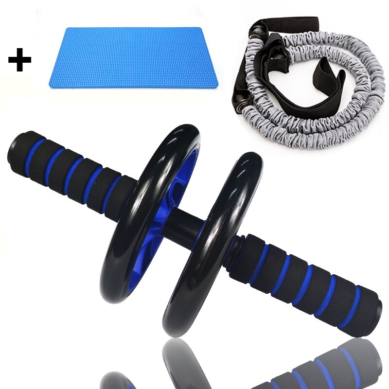 Gym Abdominale Wiel Ab Roller Met Weerstand Pull Rope Voor Oefening Spier Training Stabiele Druk Roller Thuis Fitnessapparatuur: Bruin