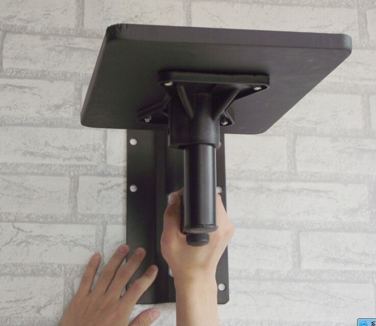 Soporte de altavoz de movimiento completo, montaje de alta resistencia, Flexible, rotación basculante, con bandeja, para proyector, 2 uds. (1 par)