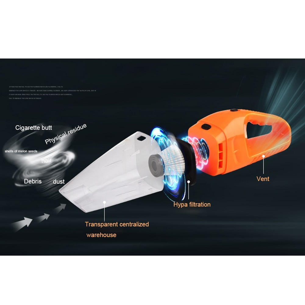 12V 120W Auto Stofzuiger High Power Nat Droog Tweeërlei Gebruik Handheld Draagbare Stofzuiger Hoover Cleaner Grote vent Cleaner voor Home/Auto