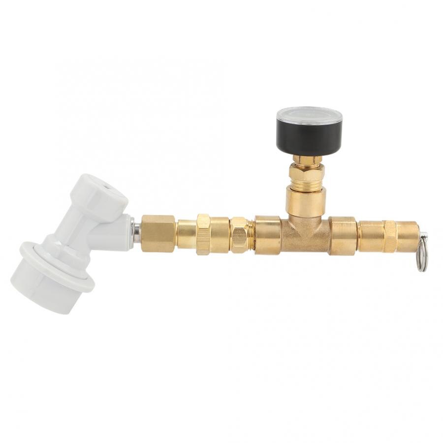 Válvula de manómetro de con conector, accesorios para equipos de elaboración de cerveza, regulador de Gas