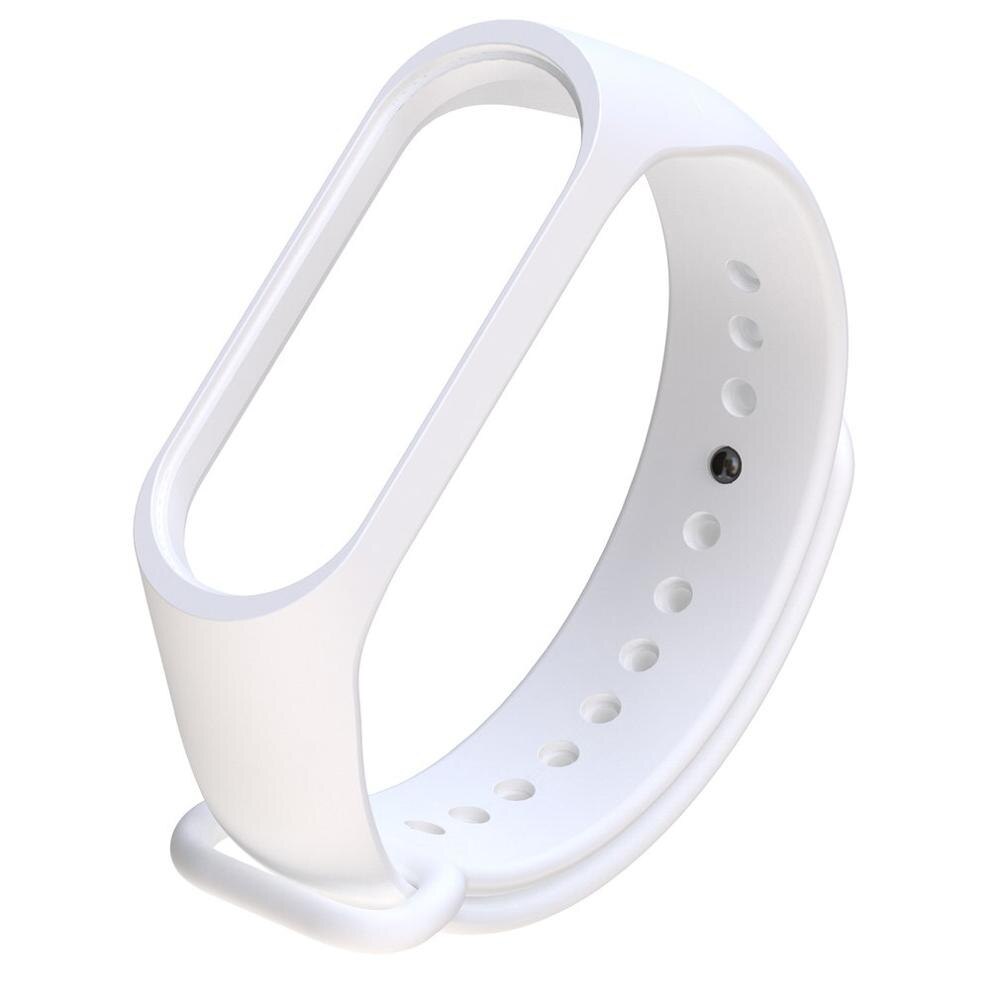 Correa de silicona deportiva para Xiaomi Mi Band 4/3, repuesto para pulsera deportiva: Blanco