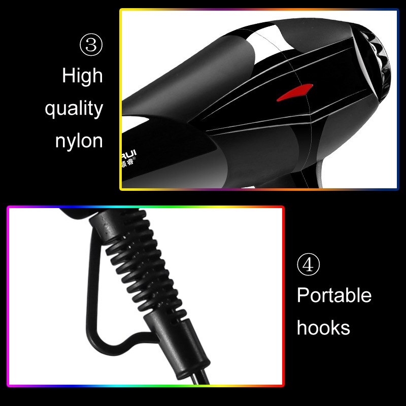 Sèche-cheveux multifonction 8 en 1, puissant, 3200-100 V, souffle d'air /froid, outil de coiffure, 240
