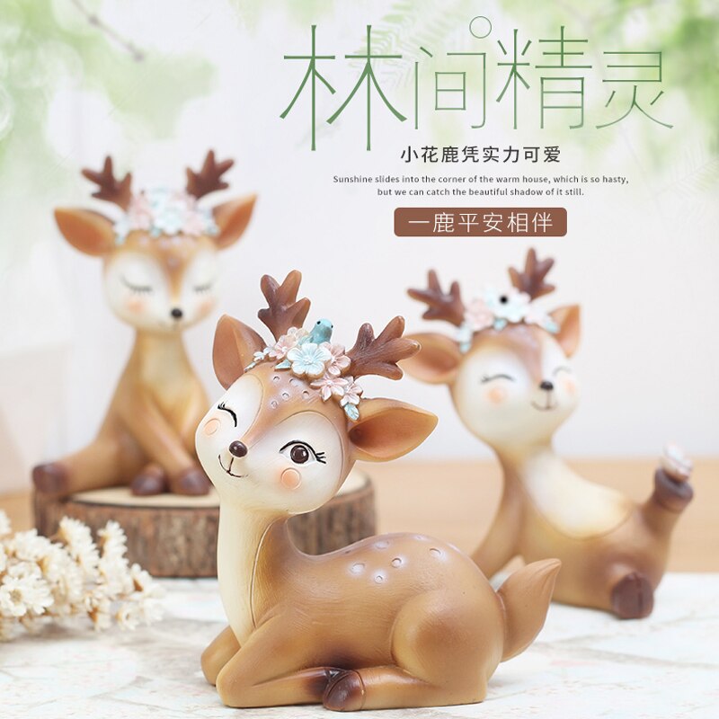 Décoration de gâteau d'anniversaire motif cerf | Animal de noël, jouet de Table, personnalité, dessin animé Han