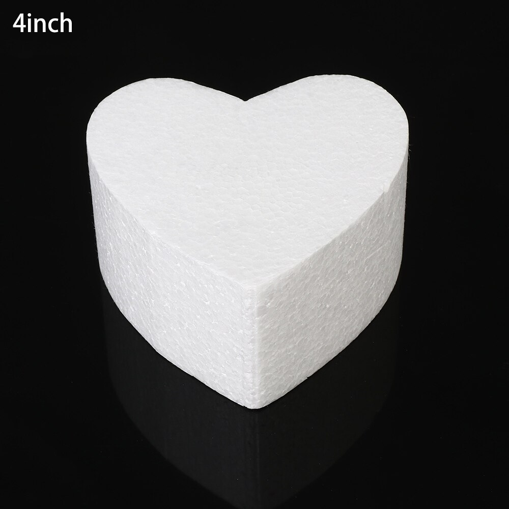 4/6/8/10Inch White Sugarcraft Dummy Party DIY Patrice Model Cake Foam Mould Round Polystyrene Styrofoam Kitchen Accessories: Heart 4inch