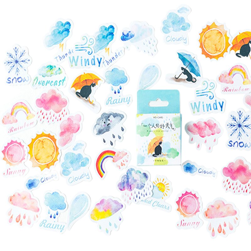 46pcs/box Cute Cartoon stickers for scrapbooking phone decoration Handbook Diary diy scrapbooking