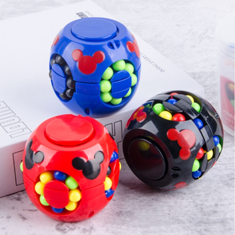 1pcs Little Magic Bean Gyro colorful magic Cube Fingertip Gyroscope stress relief cube Children's educational toys