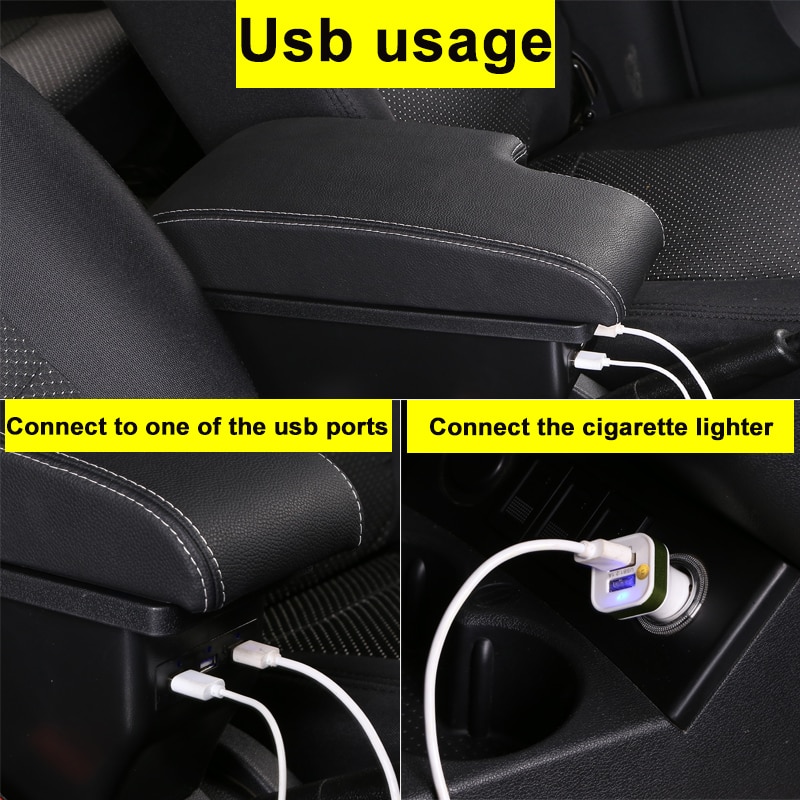 for Nissan juke armrest box universal car center console caja modification accessories double raised with USB No installation