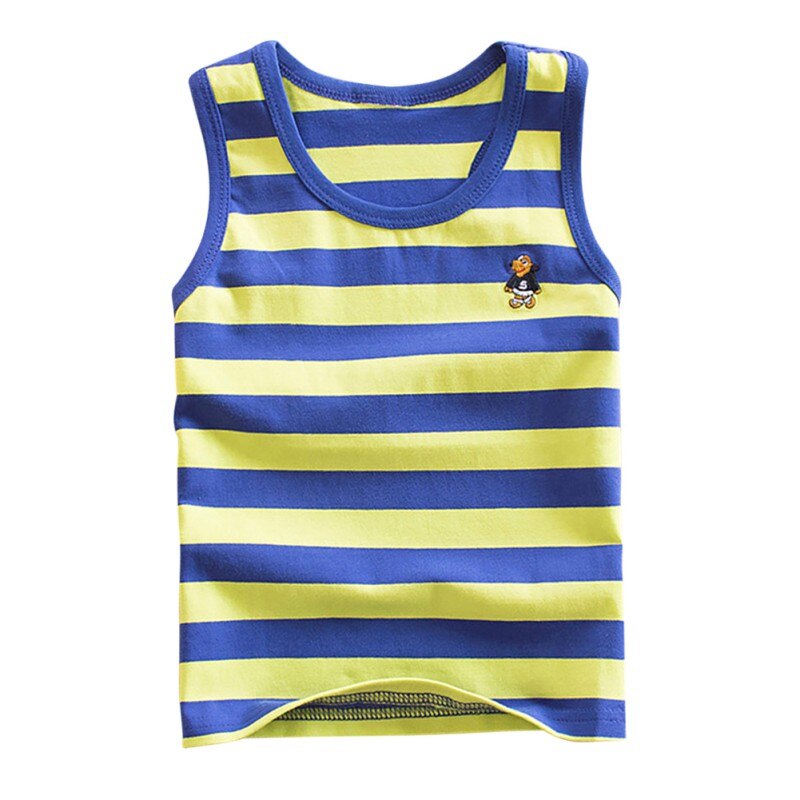 4 rayas niñas niños chaleco tops sin mangas para niña algodón peinado niños chaleco camisolas camisa ropa interior