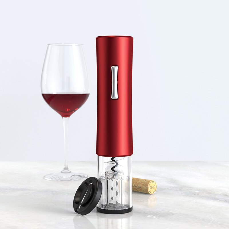 1 pièces ouvre-vin ménage environnementale vin électrique vin tire-bouchon automatique tire-bouchon outils de cuisine ABS: Matt Red