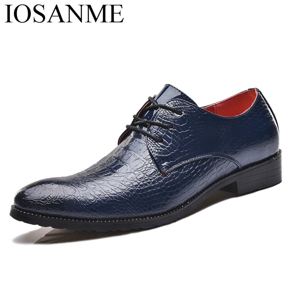 Männliche schuhe erwachsene schlangenhaut einzigartige kühle männer leder mokassins luxus hohe fisch formale kleid Oxford schuhe für männer: Blau / 8