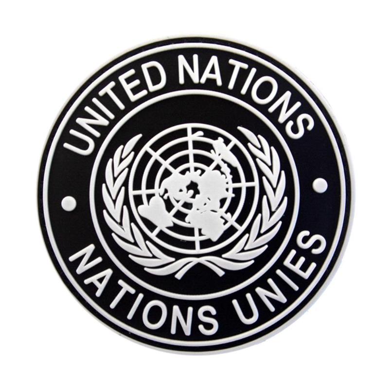 Internationale U.N UN Verenigde Naties Echt Schouder Patch Badge: Black