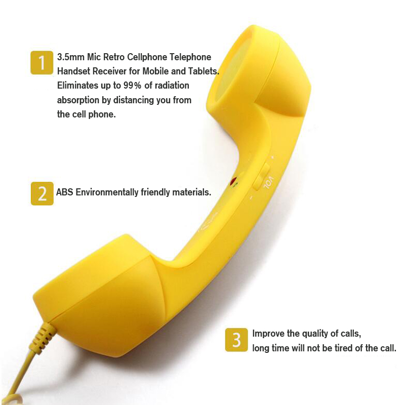BEESCLOVER 3.5mm Universal Phone Telephone Radiation-proof Receivers Cellphone Handset Classic Headphone MIC Microphone r29