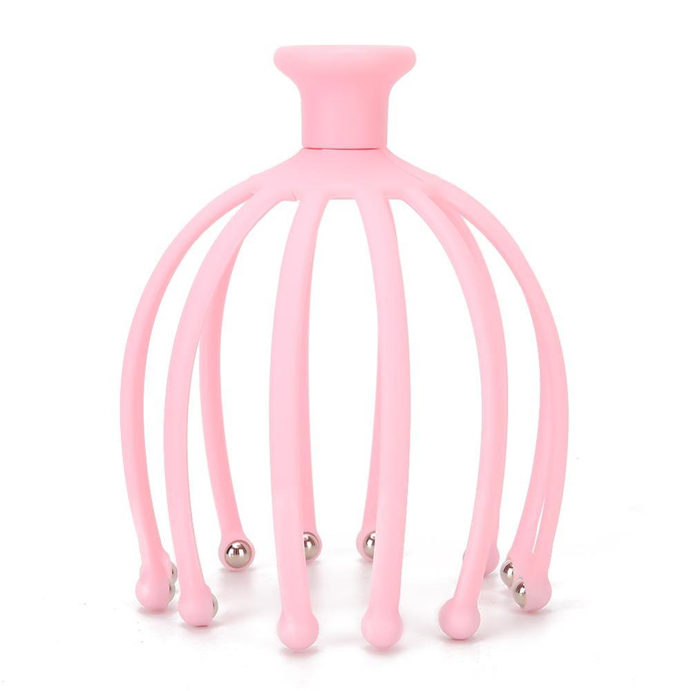 Masseur de cuir chevelu à 12 griffes, tête à bille en acier, massage relaxant, tête à cinq doigts, boule rotative, massage méridien de la tête: B