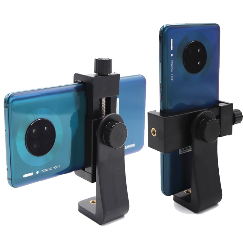 Travel Tripod Mount Adapter Mobile Cell Phone Clipper Holder Vertical 360 Tripod Stand for iPhone Camera Holder
