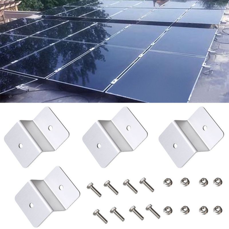4 Stuks Z Stijl Zonnepaneel Montage Kits Zonnepaneel Z Beugel Mount Montage Set Rv Boot Off Grid E7CA