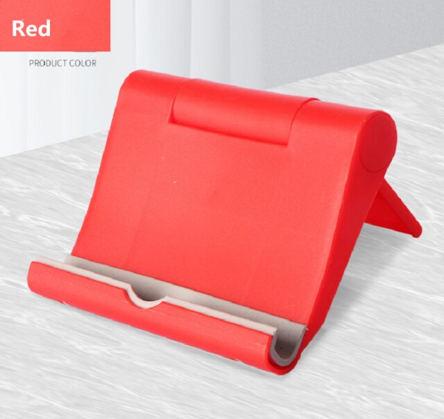 Telefoon Houder Desk Stand Mobiele Tablet Statief Mount Ondersteuning Voor Iphone Xsmax Huawei P30 Xiaomi Plastic Opvouwbare Bureau Houder: E36 Red