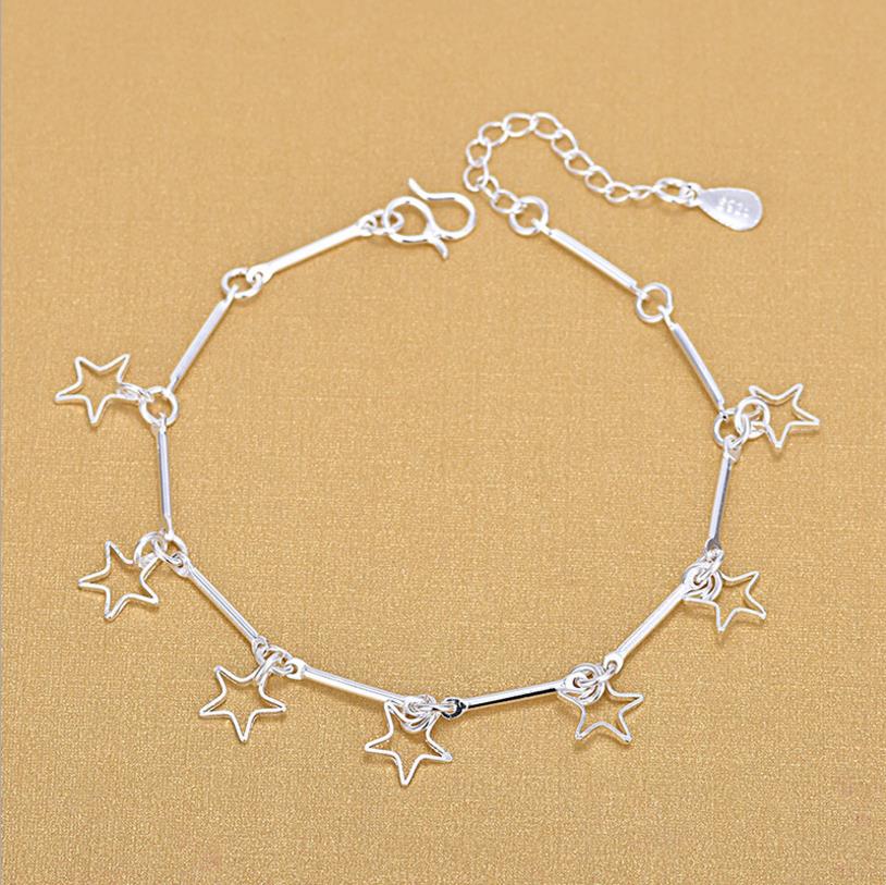 Everoyal breloque argent étoile Bracelet pour femmes bijoux à la 925 argent bijoux bracelets de cheville fille fête fiançailles accessoires femme