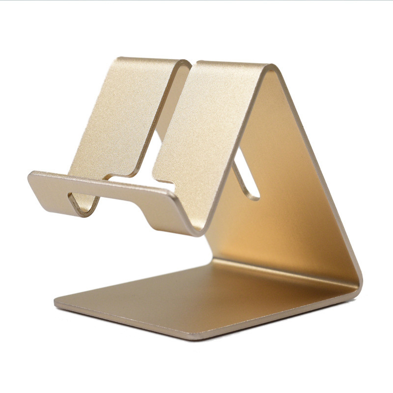 Telefonholder stativ mobil smartphone support tablet stander til iphone skrivebord mobiltelefon holder stativ bærbar mobil holder: Guld