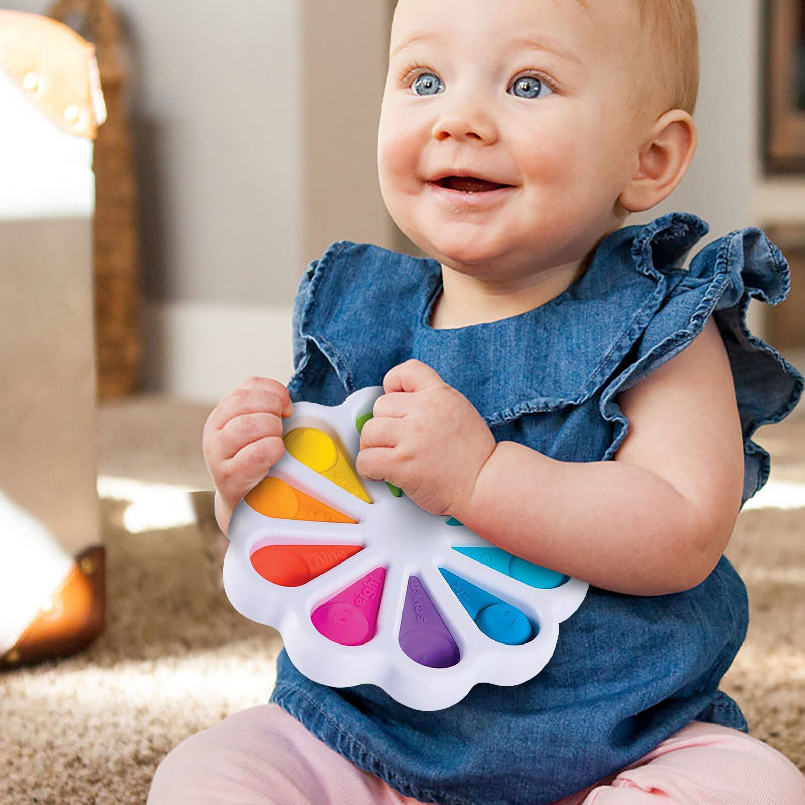 Zappeln Einfache Grübchen Spielzeug Blume Zappeln Spielzeug betonen Linderung Hand Spielzeug Früer Pädagogische für freundlicher Erwachsene Angst Autismus Spielzeug 5 farbe