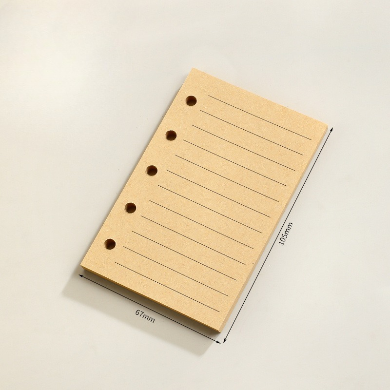 M5 løse ark notatbok refill spiralperm innvendig side rutenett blank linje dagbok agenda planlegger skoleartikler: Lys gul