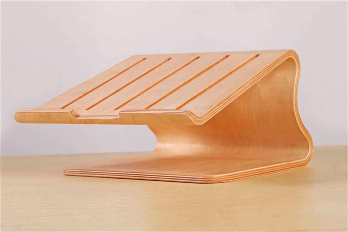 Newest Laptop Cooling Pad Walnut Birch macbook cooling base wooden laptop cooling bracket Laptop universal: Birch
